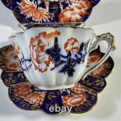 Wileman Foley Shelley Tea Cup Saucer & Dessert Plate English Imari Ware c. 1894