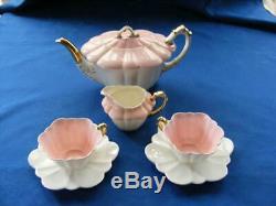 Wileman /foley -pink & White Part Tea For 2 Set Good Condition