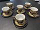 Yamasen Fine Porcelain 24 Ct Gold Plated Teacups & Saucers