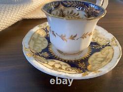 Yates porcelain Leeds, England c1835 Teacup & Saucer bone china hand painted