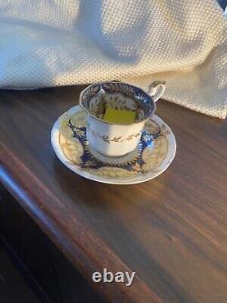 Yates porcelain Leeds, England c1835 Teacup & Saucer bone china hand painted