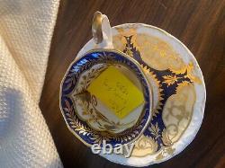 Yates porcelain Leeds, England c1835 Teacup & Saucer bone china hand painted
