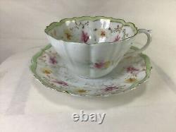 Z80 Vintage Antique Classic 18th Century Hand Painted Phnom Penh Teacup Saucer