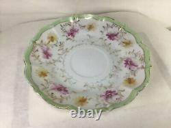 Z80 Vintage Antique Classic 18th Century Hand Painted Phnom Penh Teacup Saucer