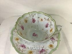 Z80 Vintage Antique Classic 18th Century Hand Painted Phnom Penh Teacup Saucer